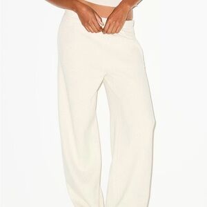 SKIMS Oatmeal Heather Classic Straight Leg Pants